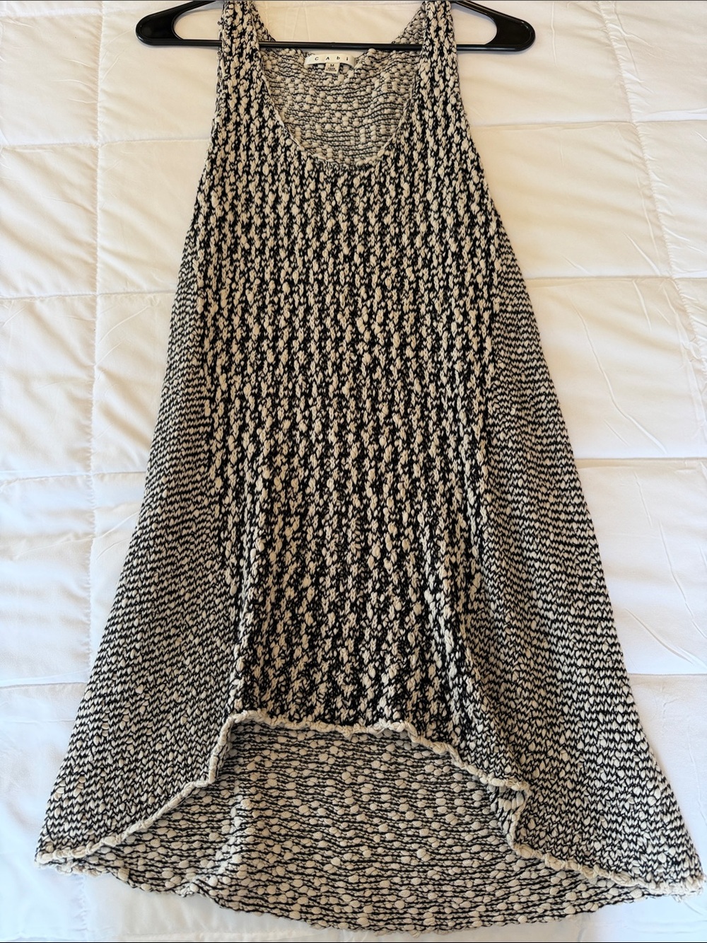 Women's Black & Cream Knit Coverup / Dress - Cabi